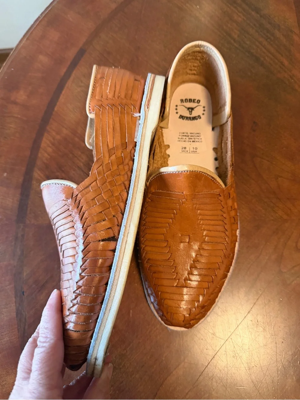 Rodeo Durango Huarachos Men’s Brown Leather Sandals Size 10